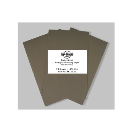 Hti Microgrit Wet/Dry Finishing Paper - 1500 Grit - 25 Pack - 9"X5.5" MG1525